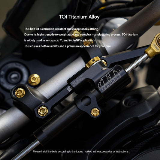 SPARTS Titanium Front Braking & Chassis Performance Fasteners Kit for Yamaha MT-09