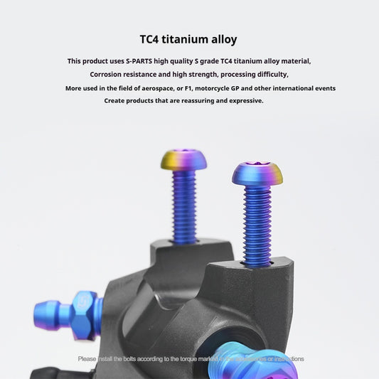 SPARTS TC4 Titanium Bolt Kit for Brembo RCS CC Master Cylinder | Motorcycle Brake Master Cylinder Fasteners