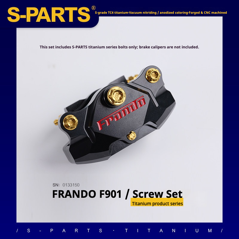 SPARTS Titanium Brake Caliper Bolt Kit – FRANDO F901 2020-2022 (Single Caliper, A2 Pan Head Options)