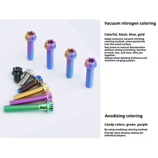 S-PARTS A3 Series M8 Blue Titanium Bolts | Motorcycle and Auto Lightweight Modification Aurora Blue L10-120mm