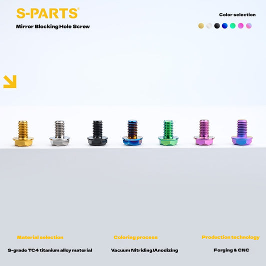 SPARTS Titanium MirrorMotorcycle Rearview Mirror Bolts· M8/M10