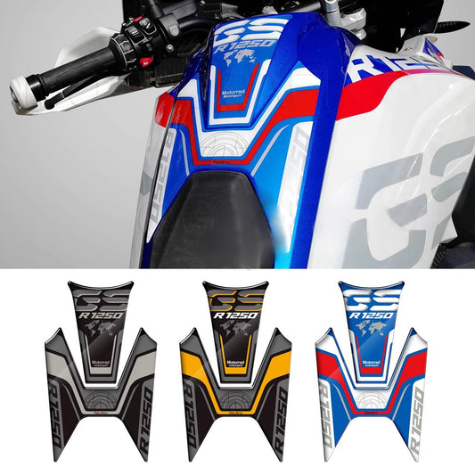 BMW R1250GS / R1200GS (2014–2022) Fuel Tank Fishbone Grip Pad Sticker Anti-Slip Tank Protector Decal Kit Motorcycle Styling Accessory