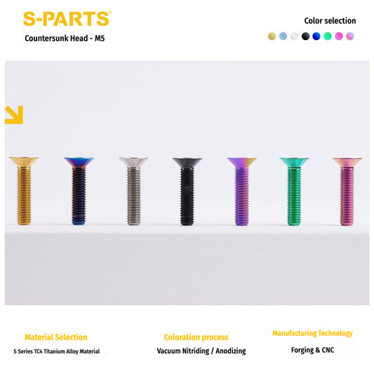 SPARTS M5×8-50mm Countersunk Titanium Alloy Bolt