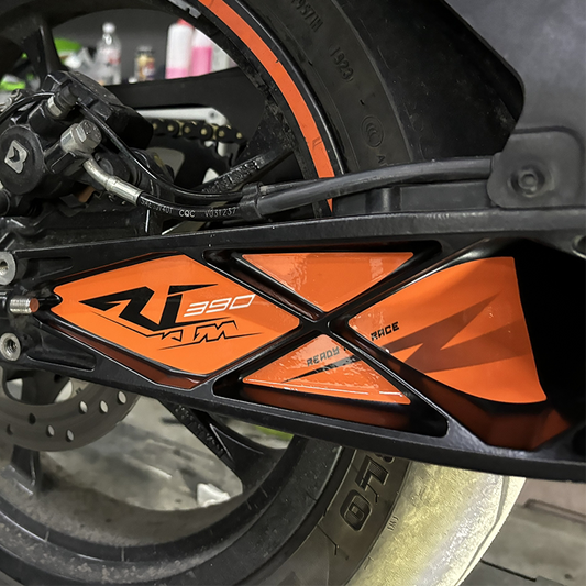 2024 KTM RC 390 Rear Swingarm Decals – Scratch-Resistant Protective Stickers and Modification Accessories