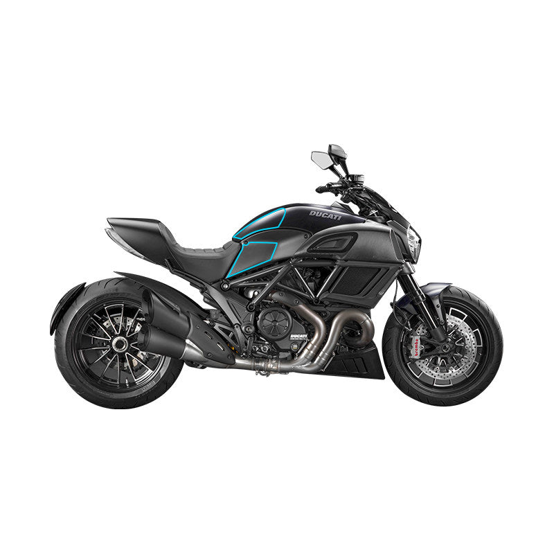 Tank Grip Pad for Ducati Diavel 1260 Anti-Slip Fishbone Tank Protector Scratch Protection Motorcycle Accessories