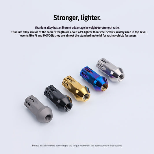 S-PARTS Titanium M14 Car Wheel Lug Nut Set