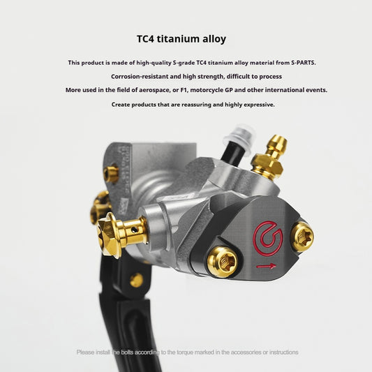 SPARTS Titanium Alloy Screw Kit for BREMBO CNC Master Cylinder – Bleeder & Reservoir Fixing Set
