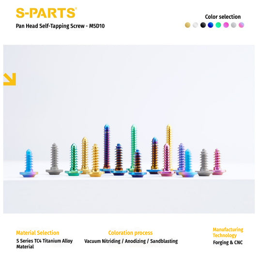 SPARTS Button Head M5×L10-35 Titanium Screws Self-Tapping Bolt