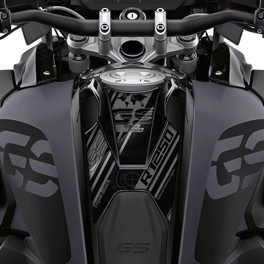 BMW R1250GS / R1200GS (2014–2022) Fuel Tank Fishbone Grip Pad Sticker Anti-Slip Tank Protector Decal Kit Motorcycle Styling Accessory