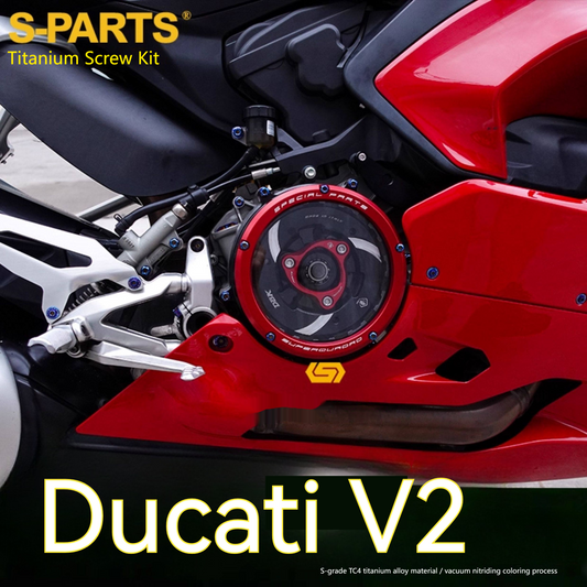 S-PARTS Compatible with / Suitable for Ducati DUCATI V2 Full Titanium Bolt Kit