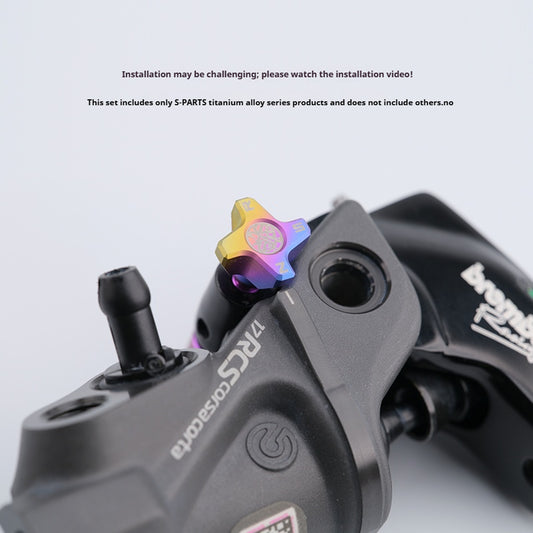SPARTS Titanium Preload Adjuster & Knob Kit for Brembo RCS Brake Master Cylinder | CNC Titanium Bolts