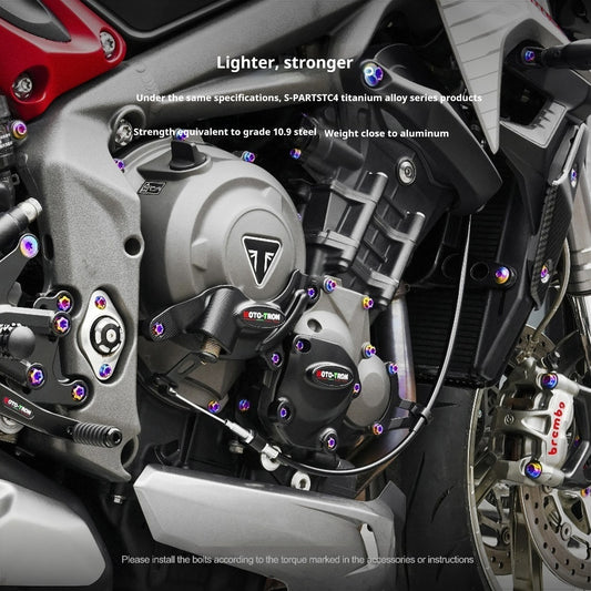 SPARTS Titanium Screw Set for Triumph Street Triple RS –CNC Titanium Upgrade Kit