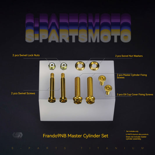 SPARTS Titanium Alloy Bolt Screw Set for Frando 9NB Master Cylinder - Motorcycle Hydraulic Clutch/Brake Modification