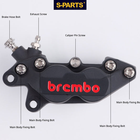 SPARTS Brembo Basic 2-Piston / 4-Piston Caliper Titanium Bolt Kit