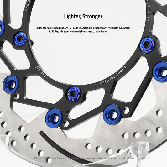 SPARTS KAMUI XMAX300 Upgraded Oversized Brake Disc Titanium Bolts Yamaha Brake Rotor