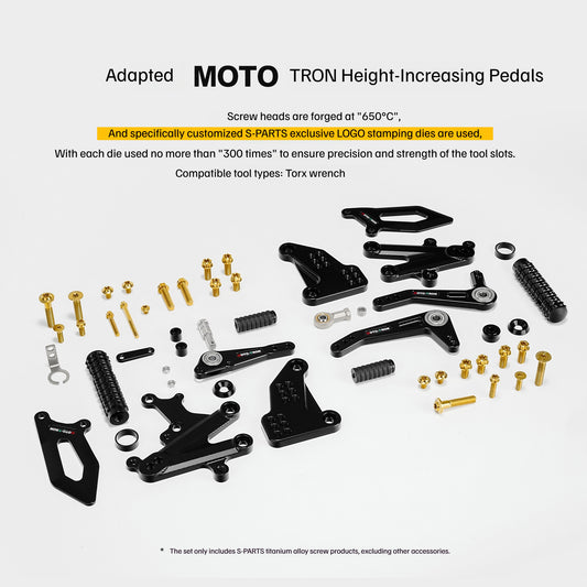 SPARTS Titanium Rearset Bolts for Kawasaki ZX-4R MOTO TRON