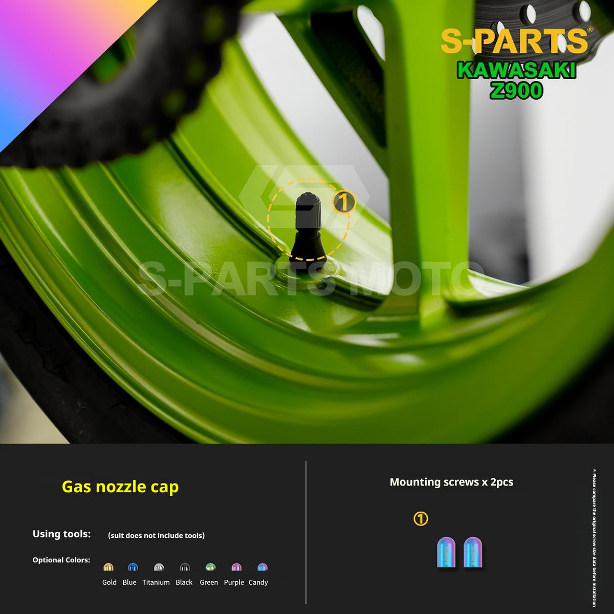 SPARTS TC4 Titanium Bolt Kit for Kawasaki Z900 2021 | Motorcycle Titanium Bolt Upgrade