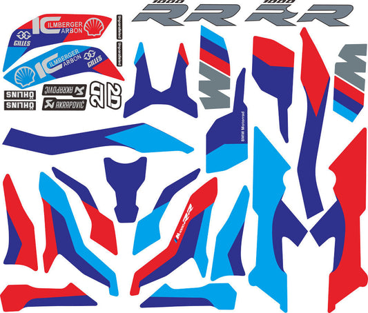 BMW S1000RR M1000RR 2019-2022 Full Body Graphics Kit Tank Decals Waterproof Fairing Stickers Motorcycle Wrap