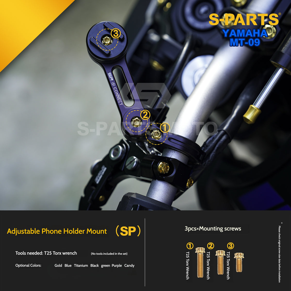 SPARTS Titanium Front Braking & Chassis Performance Fasteners Kit for Yamaha MT-09