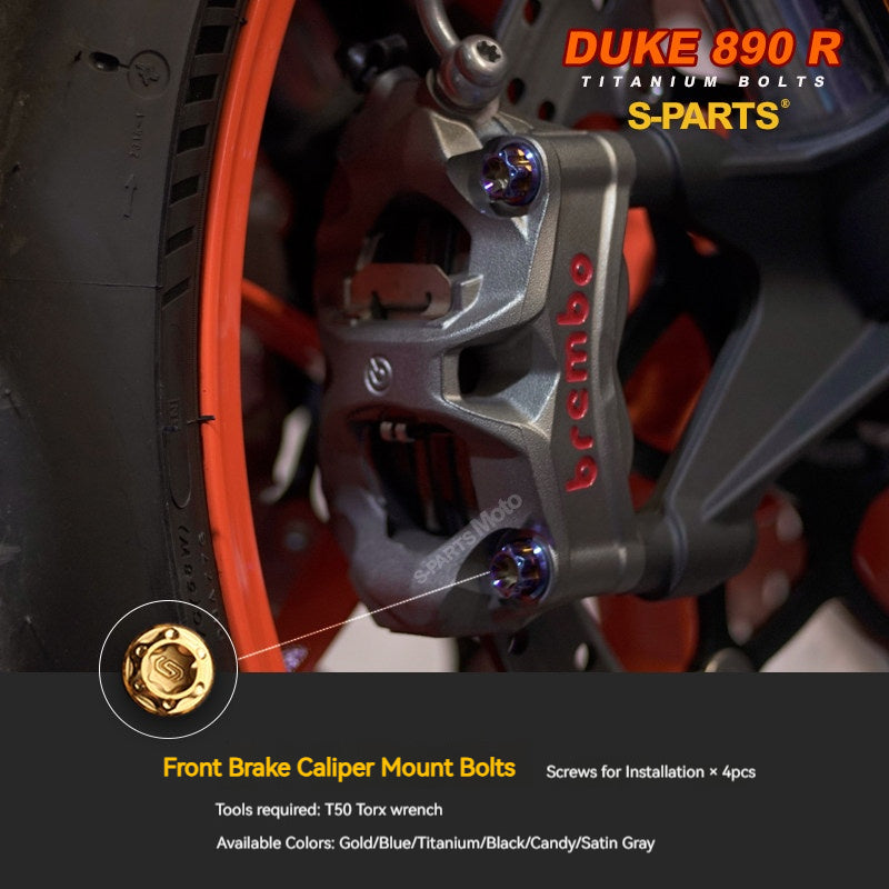 KTM Duke 890 Titanium Control & Braking System Bolt Kit by Sparts | MotoBolti