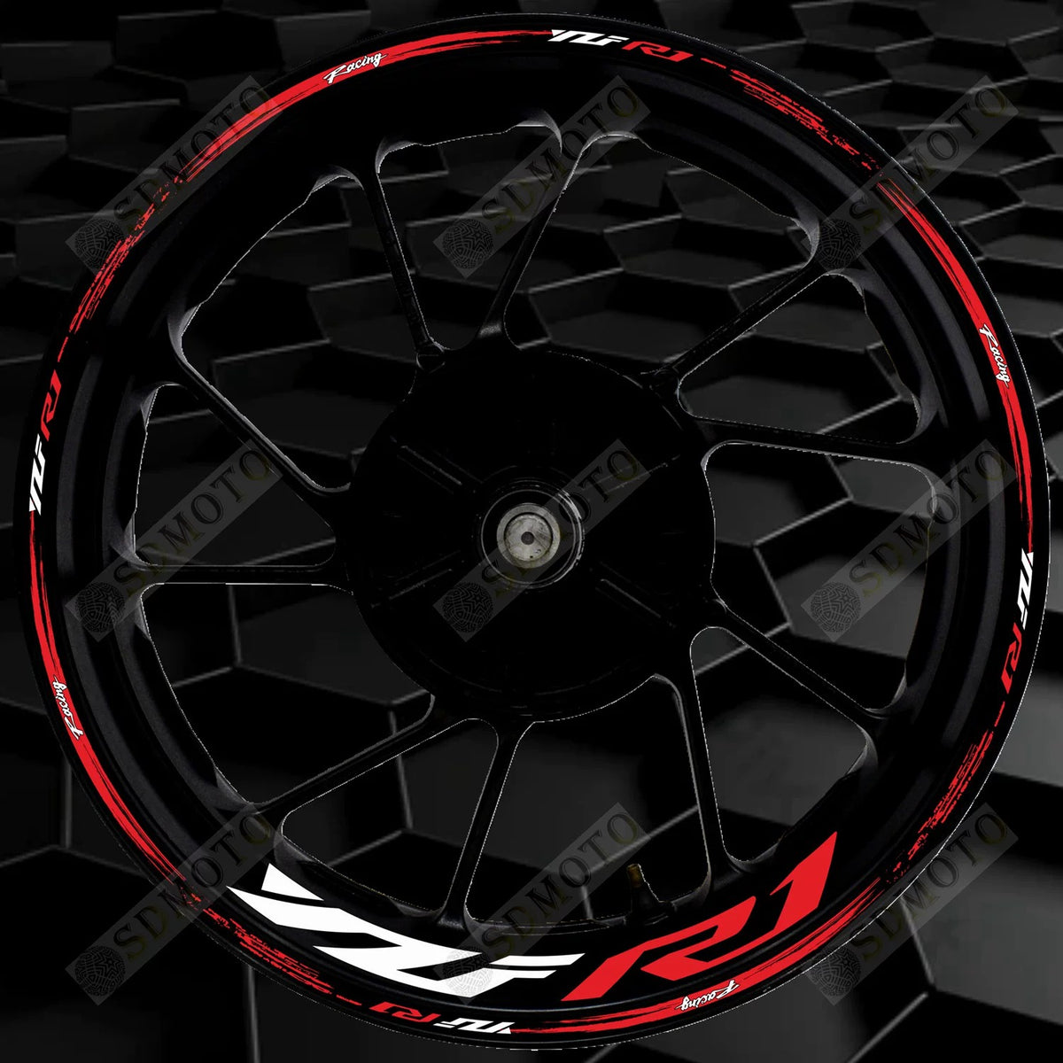 Yamaha YZF-R1 Reflective Wheel Rim Decals Waterproof Motorcycle Rim Stickers