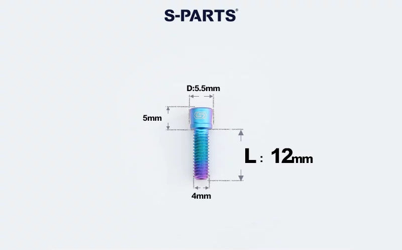 SPARTS M4×10/12mm D5.5 Titanium Small Head Socket Cap Bolts