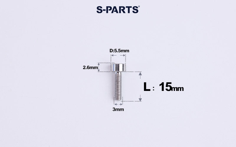SPARTS M3 L6-20 Classic Button Head Titanium Color Titanium Bolt