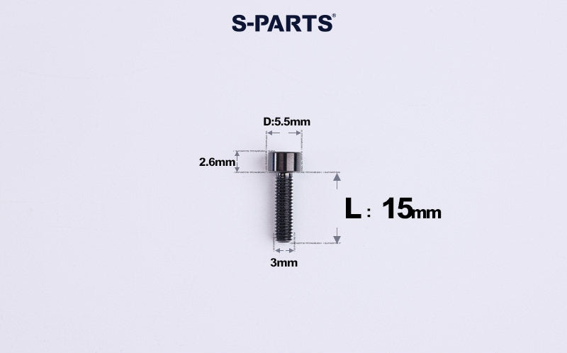 SPARTS M3 L6-20 Classic Button Head Black Titanium Bolt