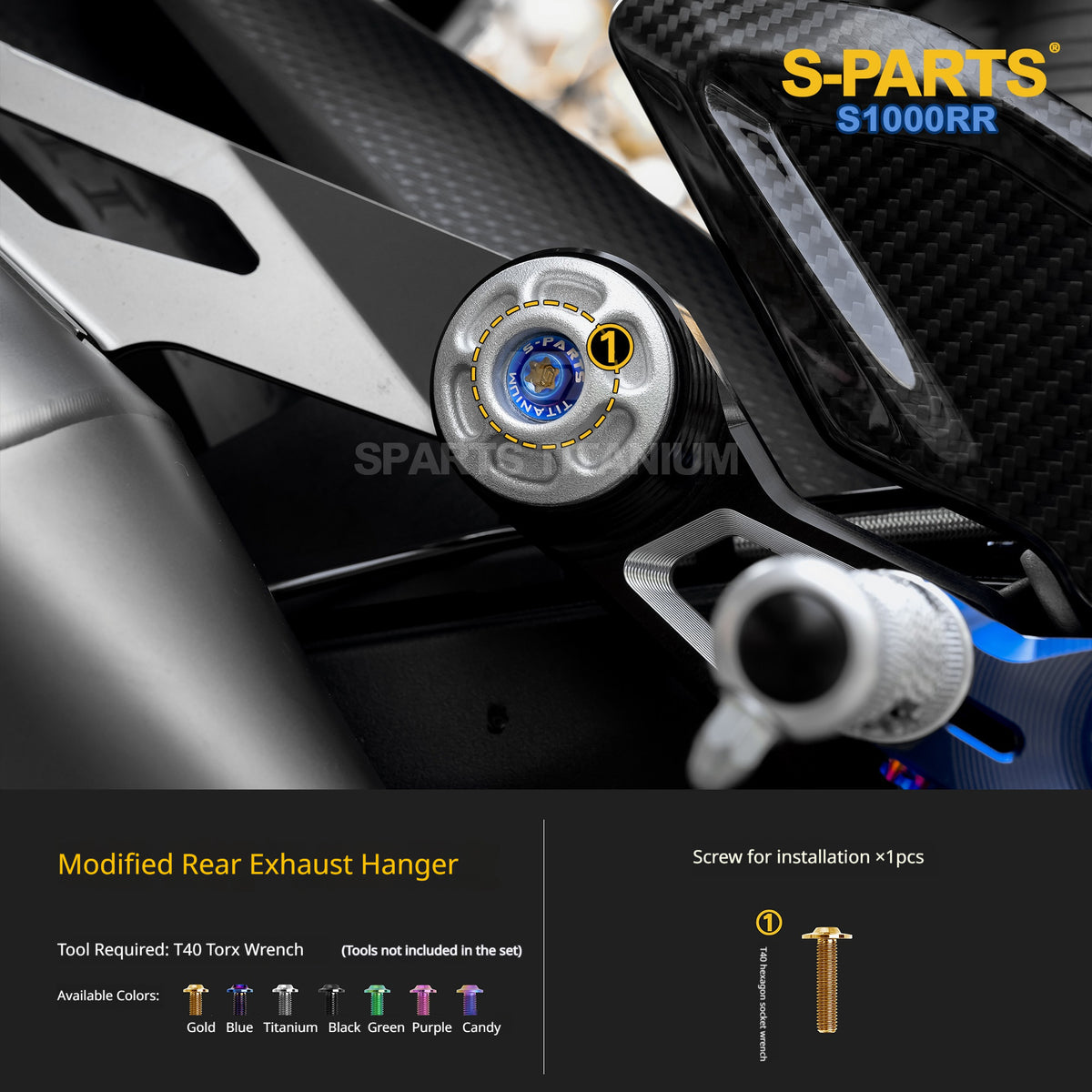 S-PARTS Titanium Bolts Kit for BMW S1000RR M Version
