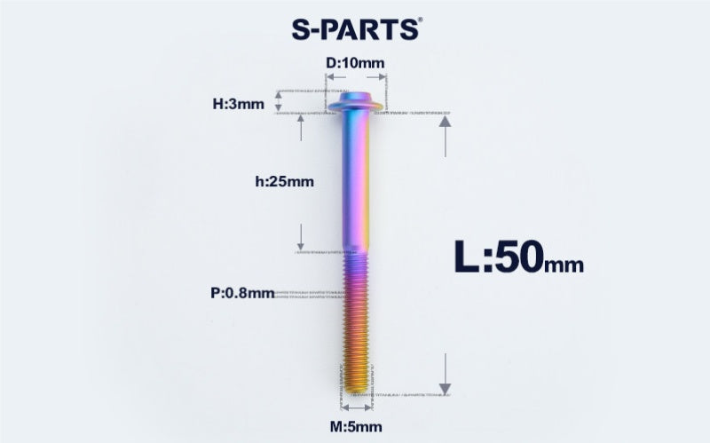 SPARTS A3 M5×L6-50 D10 Titanium Button Head Bolt for Motorcycle & Bicycle Lightweight Custom Fasteners