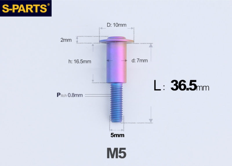 SPARTS M5 Titanium Button Head Shoulder Bolt