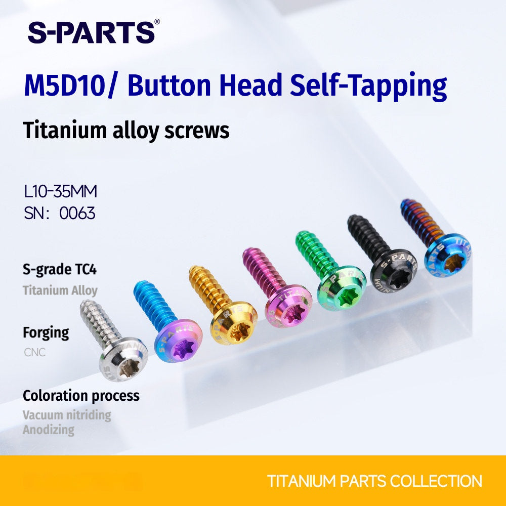 SPARTS Button Head M5×L10-35 Titanium Screws Self-Tapping Bolt