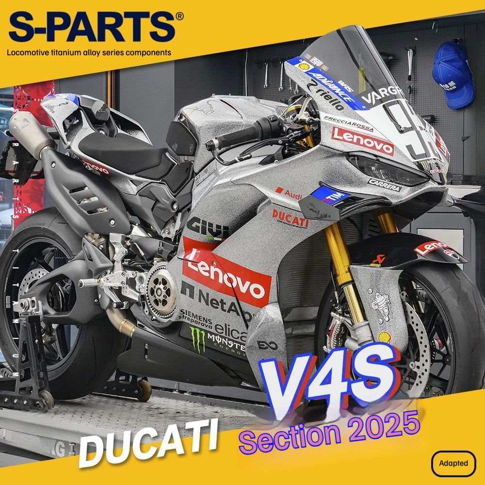 S-PARTS Titanium Brake/Wheel and Suspension Fastener Kit for Ducati Panigale V4S 2025