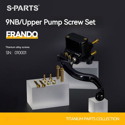 SPARTS Titanium Alloy Bolt Screw Set for Frando 9NB Master Cylinder - Motorcycle Hydraulic Clutch/Brake Modification