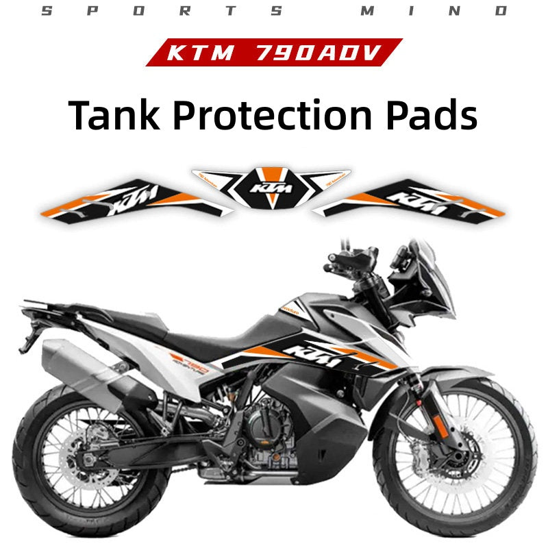 KTM 790 Adventure Fuel Tank Pad – PVC Color Graphics Decal Kit with Matte Finish