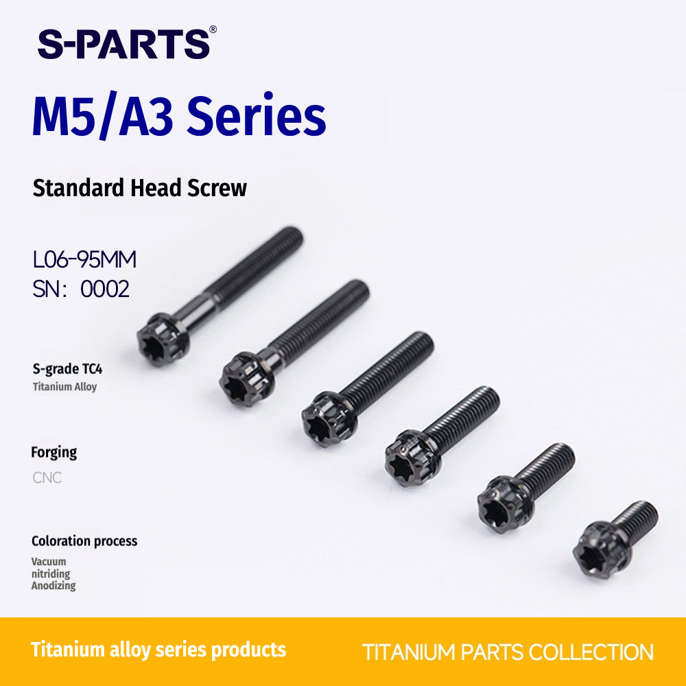 SPARTS M5×6-95mm Standard Head Screw Titanium Bolt for Motorcycle Modification