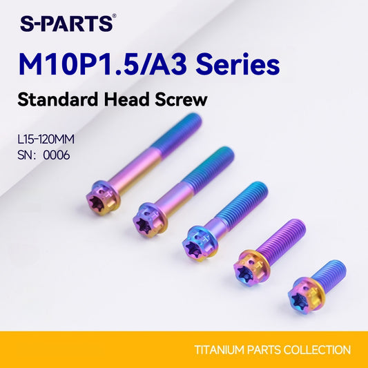 SPARTS M10 × P1.5 L15-120 Standard Head A3 Series Candy Color Titanium Bolt