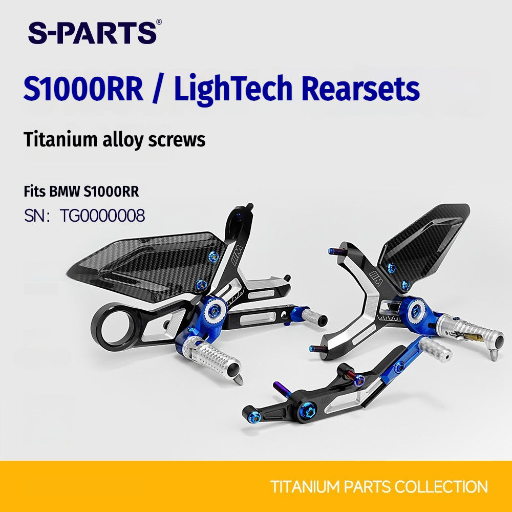 SPARTS BMW S1000RR Titanium Rearset Bolt Kit for LighTech / Gilles Tooling