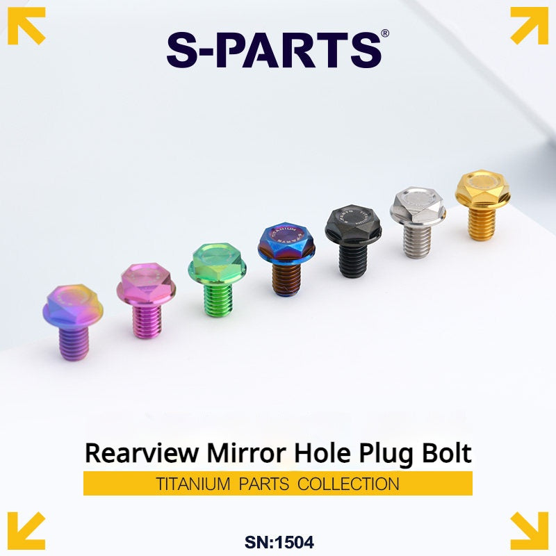 S-PARTS TC4 Titanium Mirror Plug Bolt M8 M10 RH/LH for Motorcycle