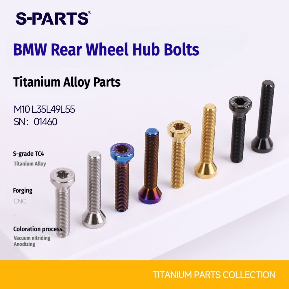 SPARTS TC4 Titanium Wheel Hub Bolts M10 (L35 / L49 / L55) for BMW Motorcycles
