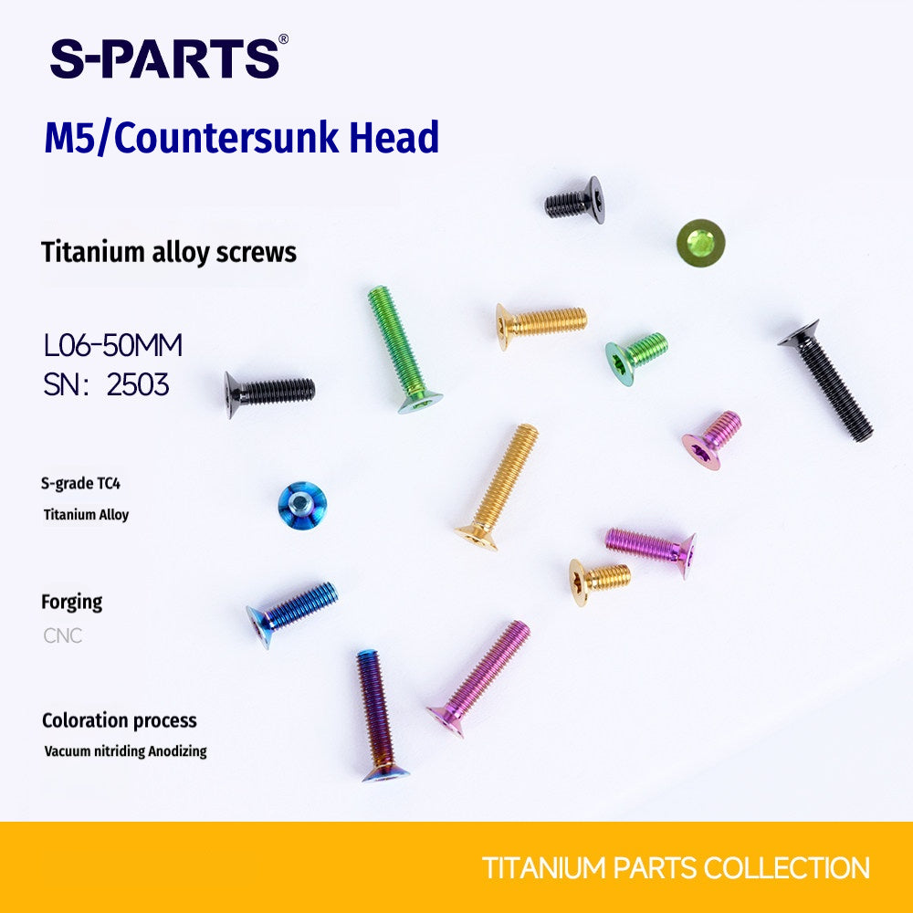 SPARTS M5×8-50mm Countersunk Titanium Alloy Bolt