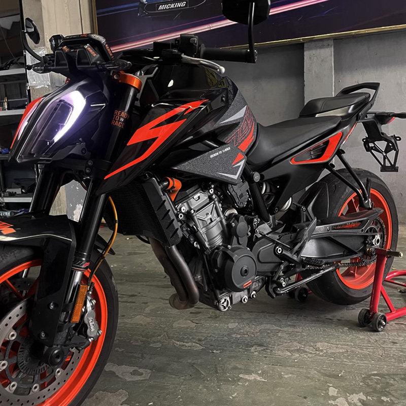 KTM 790 Duke / 890 Duke Full Graphics Kit – Glossy PVC Body Decals and Scratch-Resistant Stickers