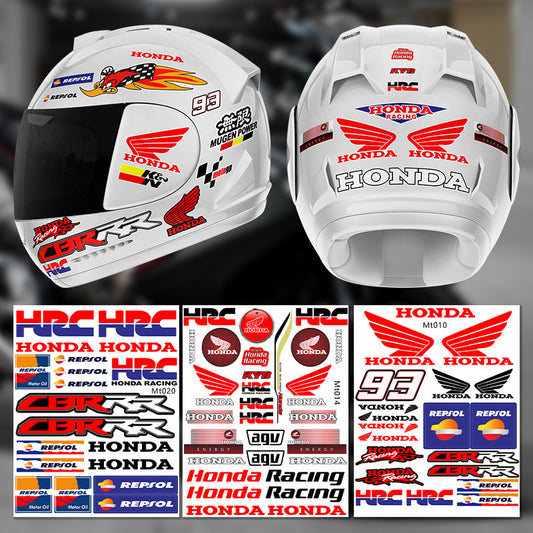 Honda HRC CBR SHOWA Motorcycle Decals Waterproof Body & Helmet Stickers