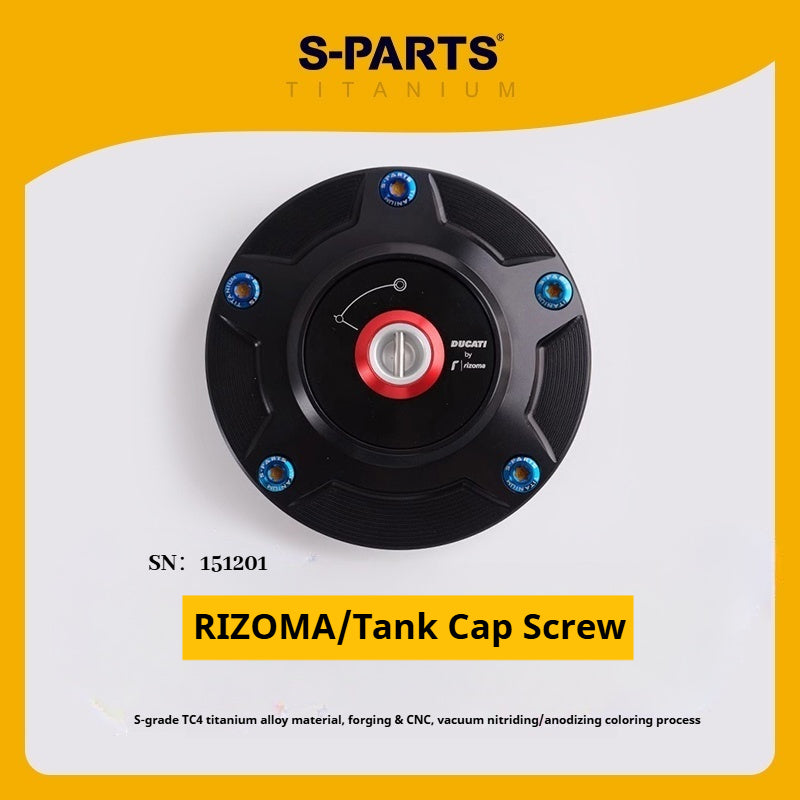 SPARTS Titanium Rizoma Fuel Tank Cap Bolt Kit for Ducati V4 V4S Streetfighter
