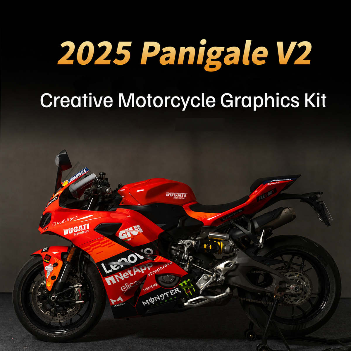 2025 Ducati Panigale V2 Creative Motorcycle Graphics Decal Kit