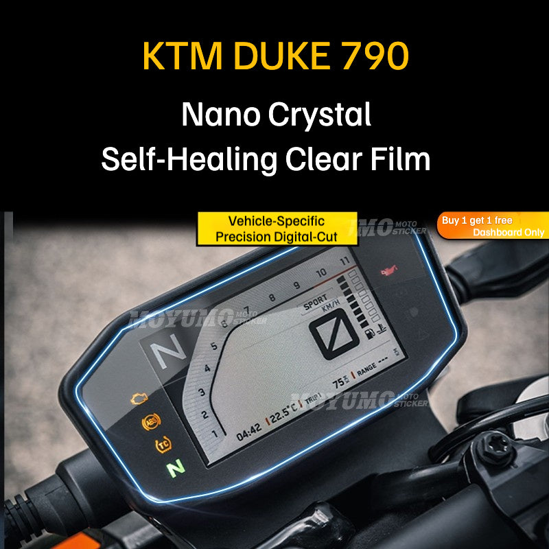 KTM DUKE 790 TPU Dashboard Screen Protector Nano Crystal Self-Healing Clear Film Headlight & Rearview Mirror Protection Film Motorcycle Accessories