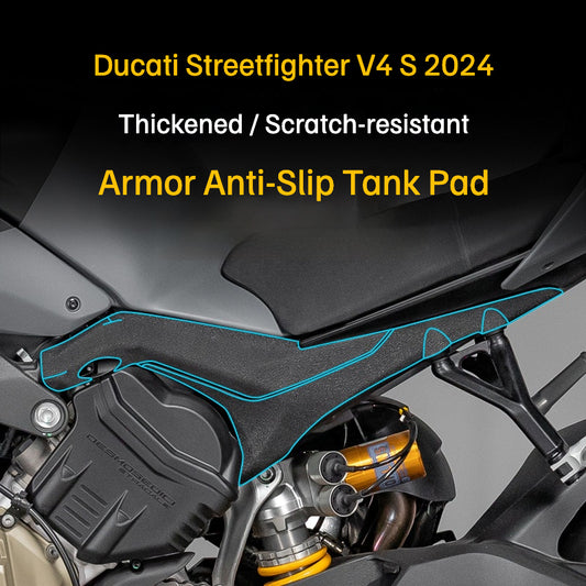 Armor Tank Grip Pad for Ducati Streetfighter V4 S 2024 Anti-Slip Tank Protector Scratch Protection Motorcycle Accessories