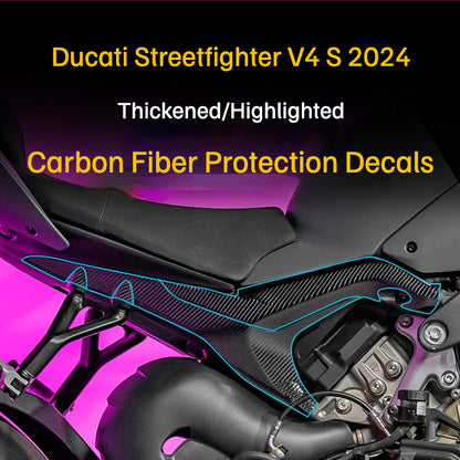 Full Carbon Fiber Protection Kit for Ducati Streetfighter V4 S 2024 PVC Scratch-Resistant Body Protection Film