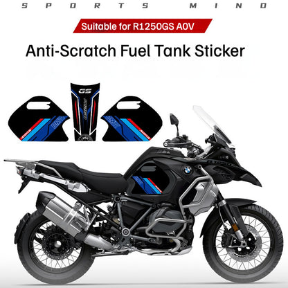 BMW R1250GS ADV Adventure Motorcycle Tank Pad Fishbone Anti-Slip Scratch Protection Sticker Fuel Tank Protector Decal Waterbird GS Accessories