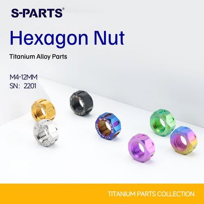 SPARTS Candy Titanium Alloy Hex Nuts – TC4 Motorcycle Locking & Fastening Nuts M5 M6 M8 M10 M12